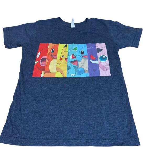Pokemon Zuni Sportswear Youth T-Shirt YS Navy Blue With Character Design - Picture 1 of 3